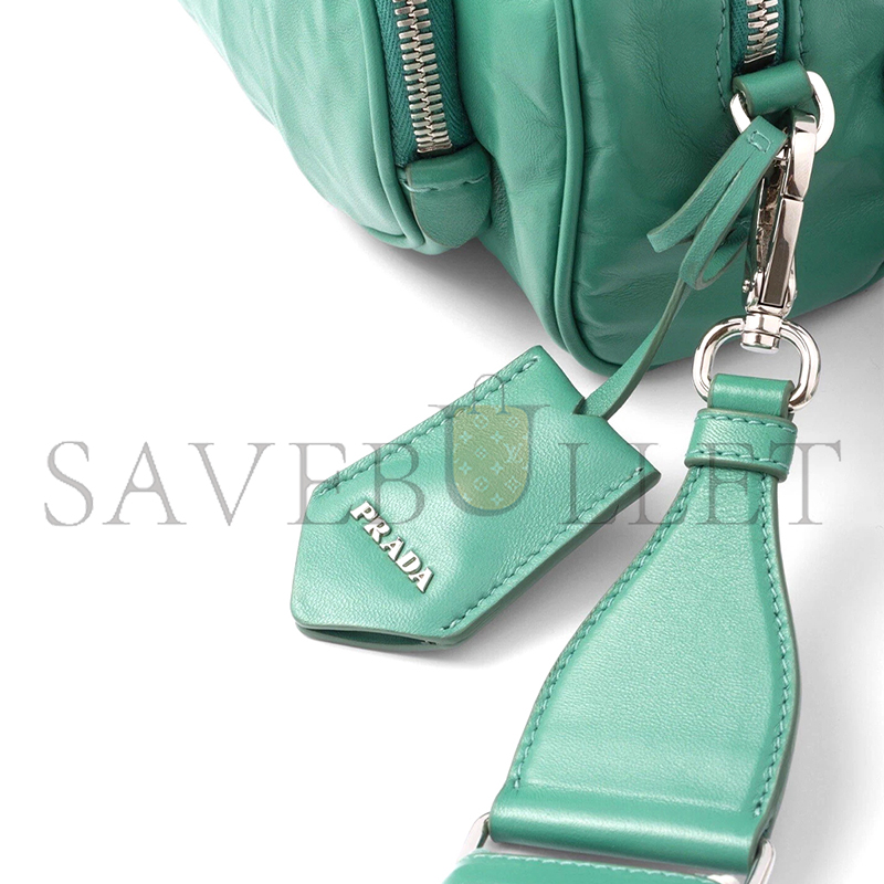 PRADA NAPPA ANTIQUE LEATHER MULTI-POCKET SHOULDER BAG 1BH198  (22*10.5*7cm)